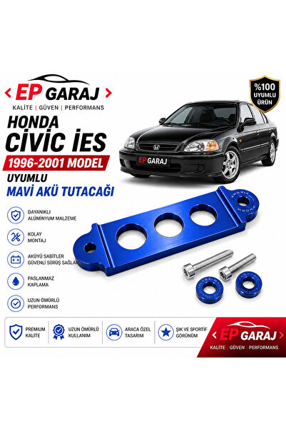 EP GARAJ OTOMOTİV HONDA CİVİC İES 1996-2001 MODEL UYUMLU MAVİ RENKLİ AKÜ TUTA...