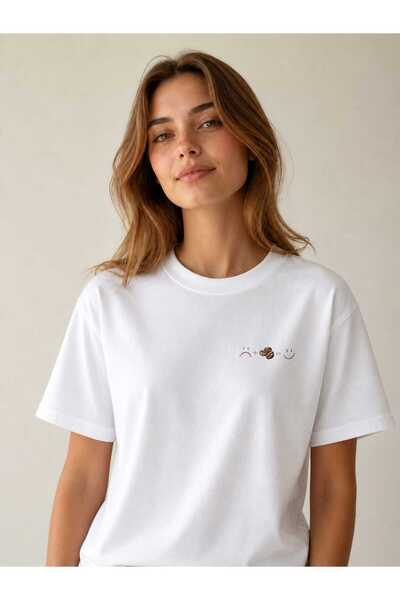 CAMILA PAUL Coffee Themed Printed T-Shirt