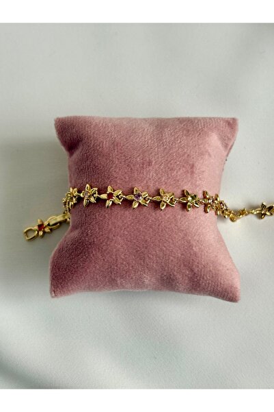 Emine seker jewelry Renkli Çiçek Desenli Bileklik