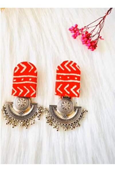 PRIYA'S PANACHE Handcrafted Indian Fabric Earrings for Women