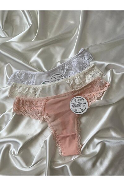 İrenza 3'LÜ DANTELLİ TANGA STRİNG SETİ