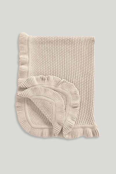 MOTHERCARE Knitted Ruffle Blanket