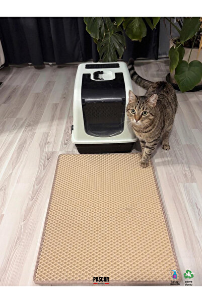 Pascar Oto Paspas Kedi Tuvalet Paspası Eva 75x55 cm – Kedi Kumu Toplayıcı Kay...