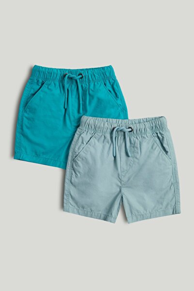 MOTHERCARE 2 Pack Green Poplin Shorts