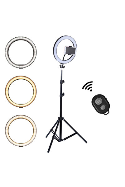Velaris Lampă inelară cu LED de 14 inch, cu trepied reglabil și telecomandă (...