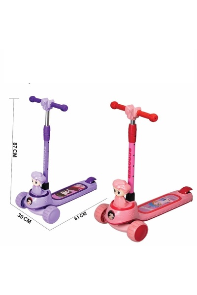 iTajir Pink princess scooter for kids with cartoon characters - three wheels ...