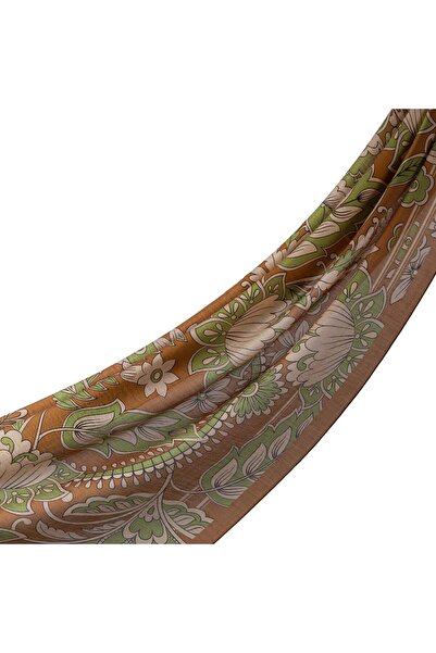 ipekevi Saray Ivy Patterned Tensel Shawl 02346-Honey Foam