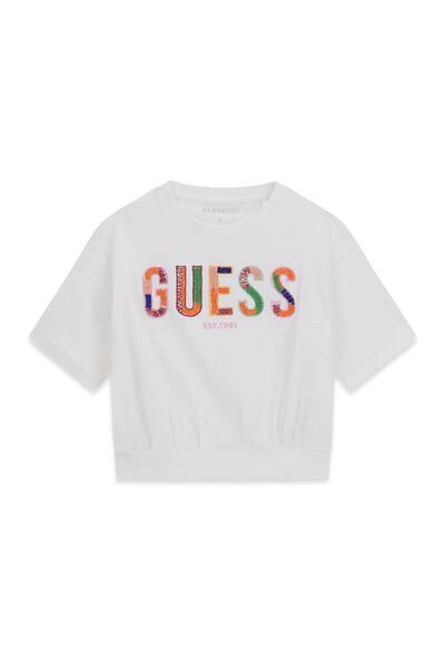 Guess Kız Çocuk Beyaz Tshirt