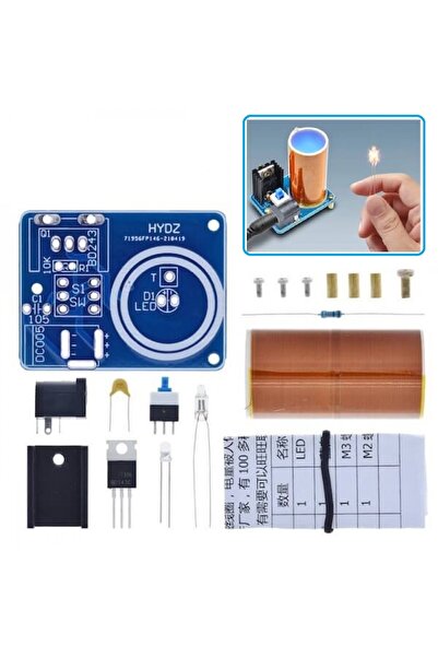 Devre Dünyası DC 9-12V BD243 Mini Tesla Bobin Kiti Modülü Kendin Yap Hobi Dev...