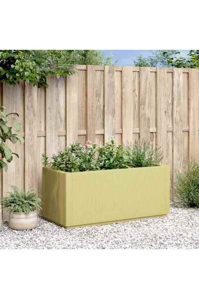 vidaxl Cutie de flori pentru gradina Verde 80 x 36 x 35 cm PP