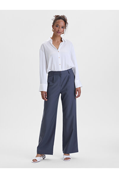 ORSAY Pantaloni de damă gri închis cu croială largă