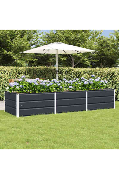 vidaxl Jardiniera Antracit 240 x 80 x 45 cm Otel