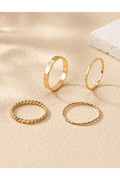 Ervalina 4-Piece Twist Pinterest Ring Set