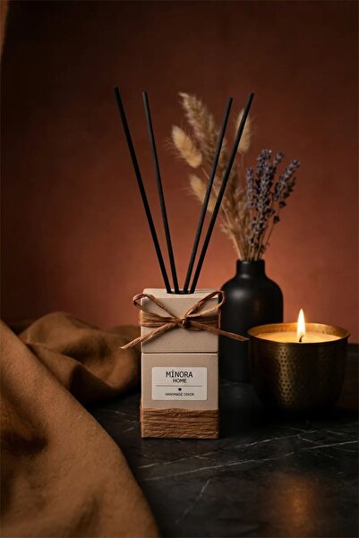 MİNORA HOME Bej Dekoratif Oda Kokusu | Bambu Çubuklu Reed Diffuser