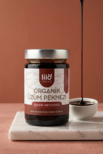 Lilo Natural Organik Üzüm Pekmezi 380 g - Katkısız ve İlave Şekersiz