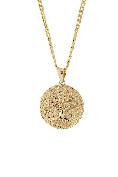 Cenova Jewelry 14 Ayar Altın Hayat Ağacı Kadın Kolye Ucu