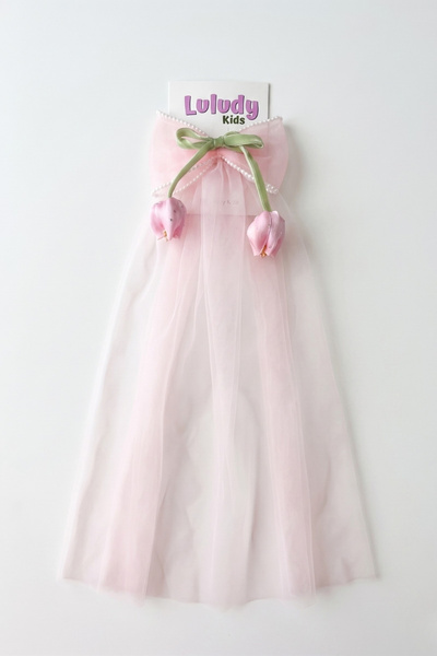 Luludy Kids Duvaklı Lale Figürlü Kız Çocuk Klips Toka