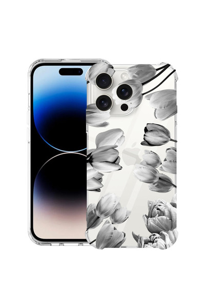 bestcase Husă Antișoc pentru Apple iPhone 15 Pro, Florală - Lalea Neagră, 191...