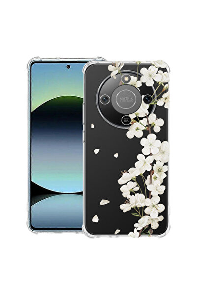 bestcase Husă Antișoc pentru Honor Magic8 Lite, Florală - Floare de cireș alb...