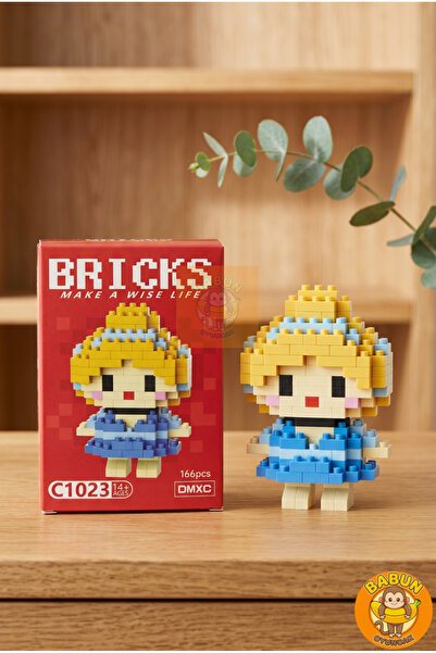 Bricks Sindirella Prenses Karakter Figürü 3D Yapboz Puzzle Yapı Oyuncakları