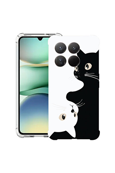 bestcase Husă Antișoc pentru Xiaomi 15T Pro, Pisici Alb-Negru, 2100001 AS 2017