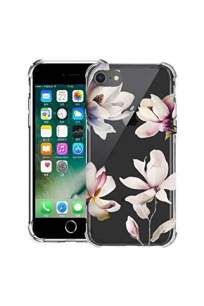 bestcase Противоударен калъф за Apple iPhone SE 3 / SE 2 / 8 / 7, Флорален ди...