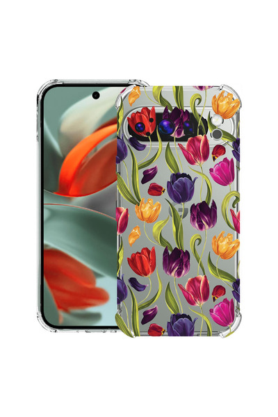 bestcase Θήκη Αντικραδασμική για Google Pixel 10 Pro XL, Φλοράλ - Σχέδιο Τουλ...