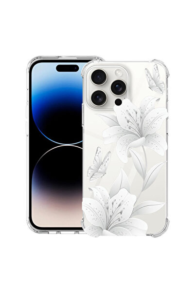 bestcase Husă Antișoc pentru Apple iPhone 16 Pro, Florală - Lotus Alb Elegant...