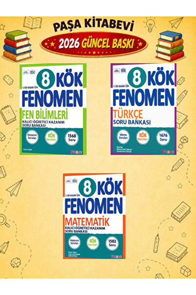 8 Sınıf Matematik + Türkçe + Fen B. KÖK Soru Bankası LGS