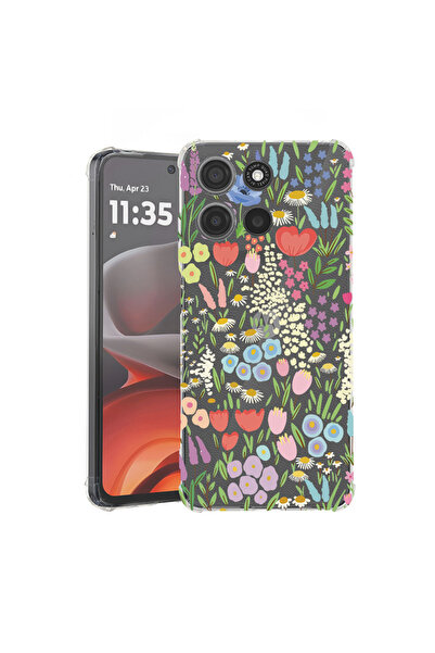 bestcase Husă Antișoc pentru Motorola Edge 60 Fusion / Edge 60, Florală - Lal...