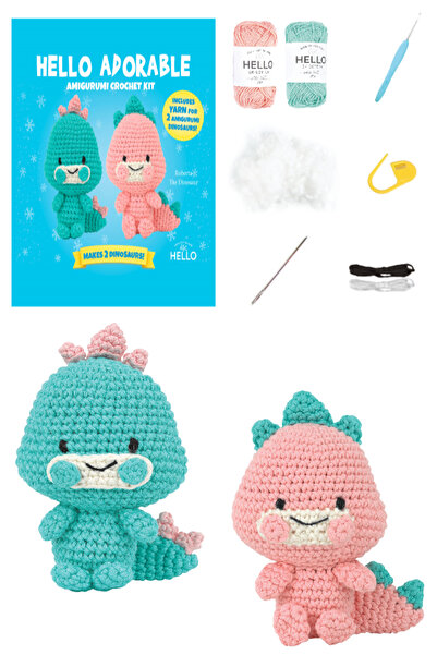 GLANCE Hello Crafts HC880 Adorable Amigurumi Örgü Kiti - Roberta The Dinozor