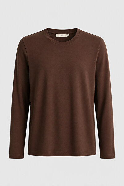 Armine Crew Neck Long Sleeve Body Brown