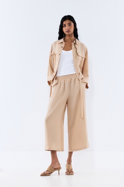 LEFTIES Dokulu culotte pantolon