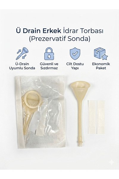 Bozkar Medikal Erkek Prezervatif Sonda 5'li M Beden (30mm) Steril Set