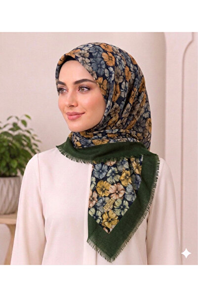 Butik Çiçek Desen Yüzde 95 Pamuk Kaliteli Eşarp Yazma