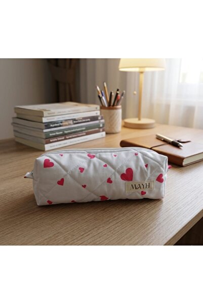 MAYH Heart-Shaped Pen Holder - Lined and Washable