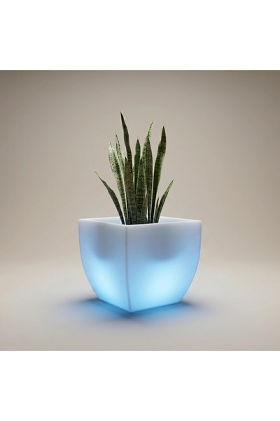 MYASEM STORE حوض مودرن مربع معكوف RGB مقاس 54 × 54 × 50 × 30 سم بلاستيك LLDPE...