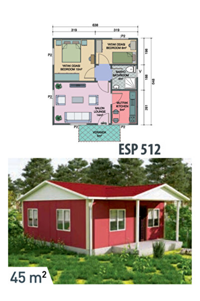 Atik Prefabrik ESP512 Prefabrik Ev