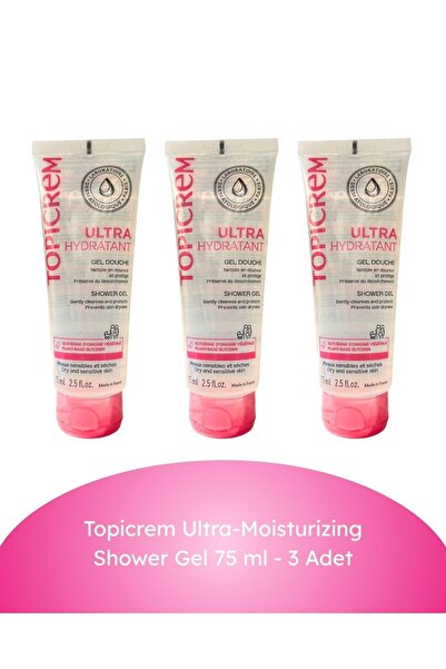 Topicrem Ultra Hydratant Shower Gel 75 ml - 3 Adet