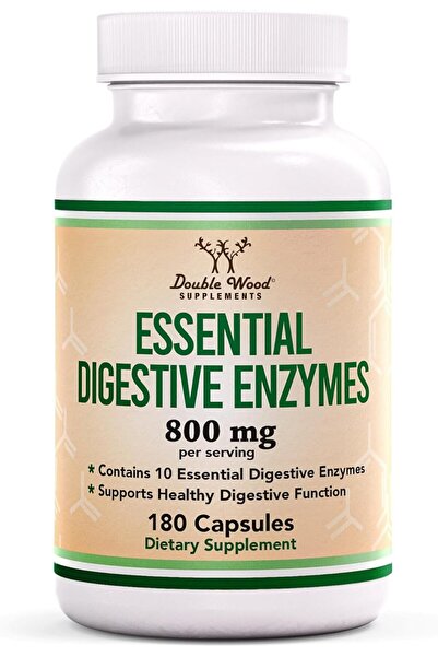 Double Wood Supplements Digestive Enzymes - 800mg Blend of 10 Essential Diges...