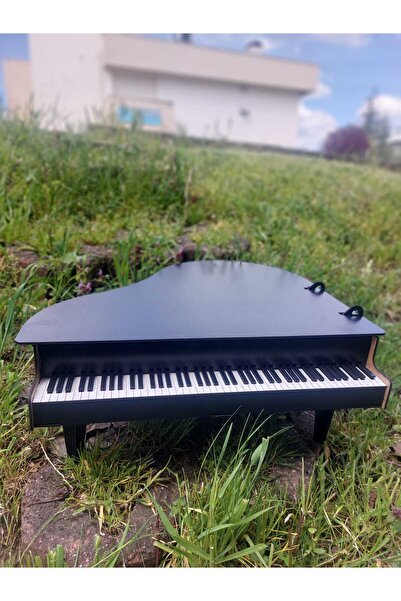 wood 14 dizayn Wood14 Dizayn Rustik Ahşap Mini Grand Piyano Müzik Kutusu – Ak...
