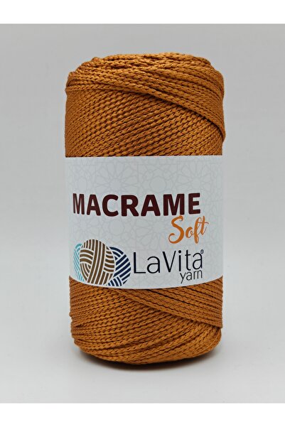 LaVita Yarn LaVita Macrame Soft El Örgü İpi %100 Polyester 200gr (2039 HARDAL)