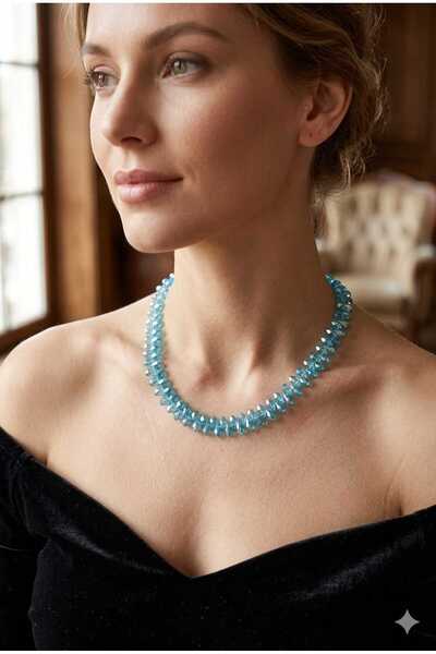 TLSMACCESORIES DAMLA KRİSTAL MODEL KOLYE