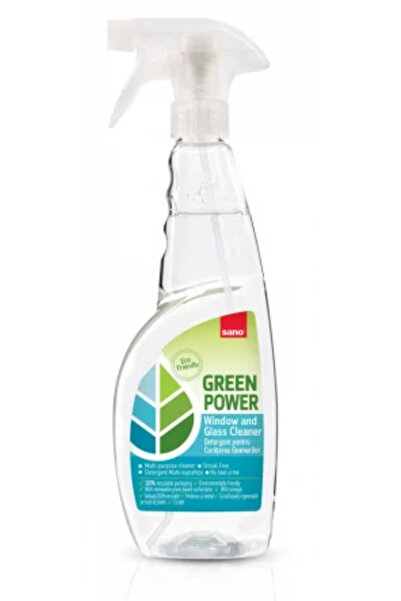 Sano Detergent verde pentru geamuri cu oțet, fără urme, 750ml