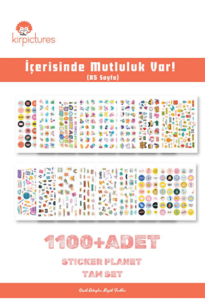 Kirpictures Stickerplanet Planner Sticker Seti - 1150+ Adet Premium Çıkartma ...
