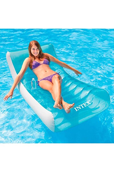 MUBX İntex Şişme Deniz Yatağı 188x99 Cm Havuz Deniz Şezlongu Yüzme Yatağı