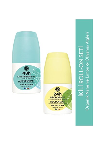 Yves Rocher Fresh Etkili İkili Roll-on Deodorant Paketi 48 Saat ve 24 Saat Ko...