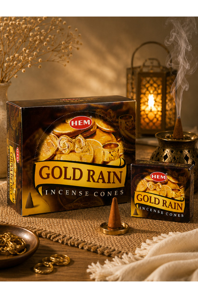 Hem Tütsü Gold Rain Konik Tütsü 120 Adet – Özel Aromalı Konik Tütsü