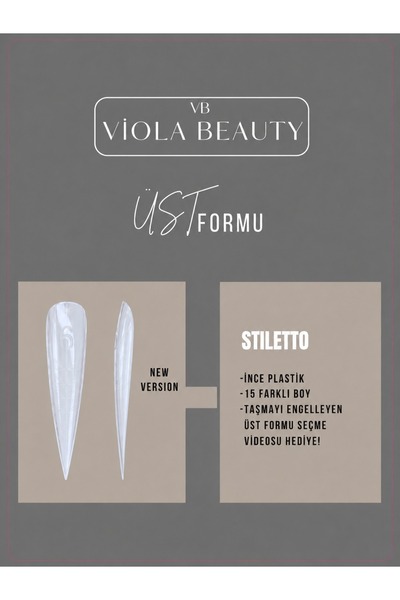 VB VIOLA BEAUTY VIOLA BEAUTY ÜST FORMLARI -( Protez Tırnak Uzatma İşlemi İçin...