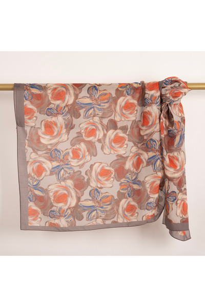 PİRAMİT Natural Shawl | Pomegranate Flower